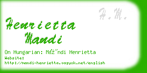 henrietta mandi business card